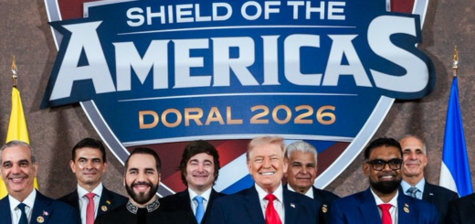 Milei y Trump en la presentación del Escudo de las Américas